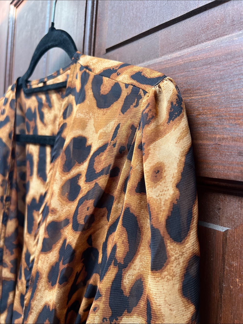 Leopard Print Long Sheer Robe - Picture 14 of 15